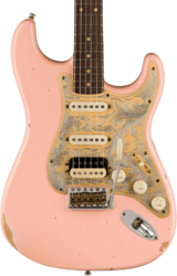 Elektrische gitaar in str-vorm Fender Custom Shop Tyler Bryant Pinky Stratocaster Ltd - Relic aged shell pink