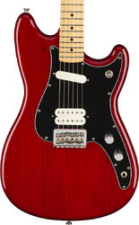 Retro-rock elektrische gitaar Fender Player Duo-Sonic HS (MEX, MN) - Crimson red transparent