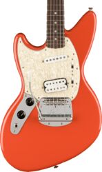 Linkshandige elektrische gitaar Fender Jag-Stang Kurt Cobain Gaucher - Fiesta red