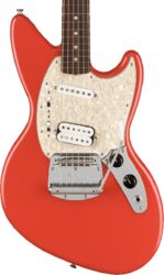 Solid body elektrische gitaar Fender Jag-Stang Kurt Cobain - Fiesta red