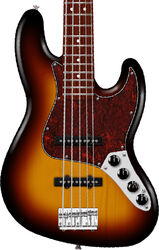 Solid body elektrische bas Fender Player II Modified Active Jazz Bass V 5-String (MEX, RW) - 3-Color Sunburst