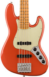 Solid body elektrische bas Fender Player Plus Jazz Bass V (MEX, MN) - Fiesta red