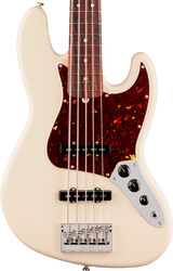 American Professional Jazz Bass V (USA, RW, 5-String) - olympic white