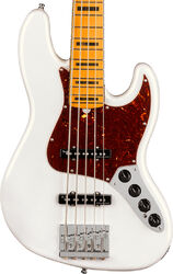 Solid body elektrische bas Fender American Ultra Jazz Bass V (USA, MN) - Arctic pearl