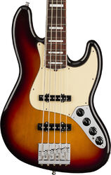 Solid body elektrische bas Fender American Ultra Jazz Bass V (USA, RW) - Ultraburst