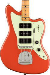 Retro-rock elektrische gitaar Fender Noventa Jazzmaster (MEX, MN) - Fiesta red