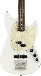 Short scale elektrische bas Fender American Performer Mustang Bass (USA, RW) - Arctic white