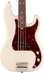 Solid body elektrische bas Fender American Professional Precision Bass (USA, RW) - olympic white