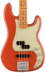Solid body elektrische bas Fender Player Plus Precision Bass (MEX, PF) - Fiesta red