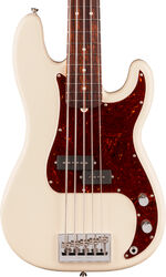 Solid body elektrische bas Fender American Professional Precision Bass V (USA, RW, 5-String) - olympic white
