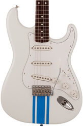 Elektrische gitaar in str-vorm Fender Made in Japan Traditional 60s Stratocaster - Olympic white w/ blue competition stripe