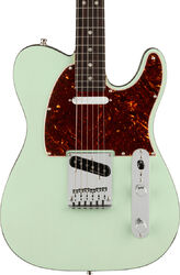 Televorm elektrische gitaar Fender American Ultra Luxe Telecaster (USA, RW) - Transparent surf green