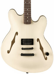 Semi hollow elektriche gitaar Fender Tom DeLonge Starcaster - Satin olympic white