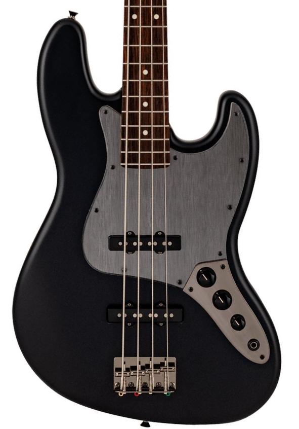 Solid body elektrische bas Fender Made in Japan Hybrid II Jazz Bass Ltd - Matte Phantom Black