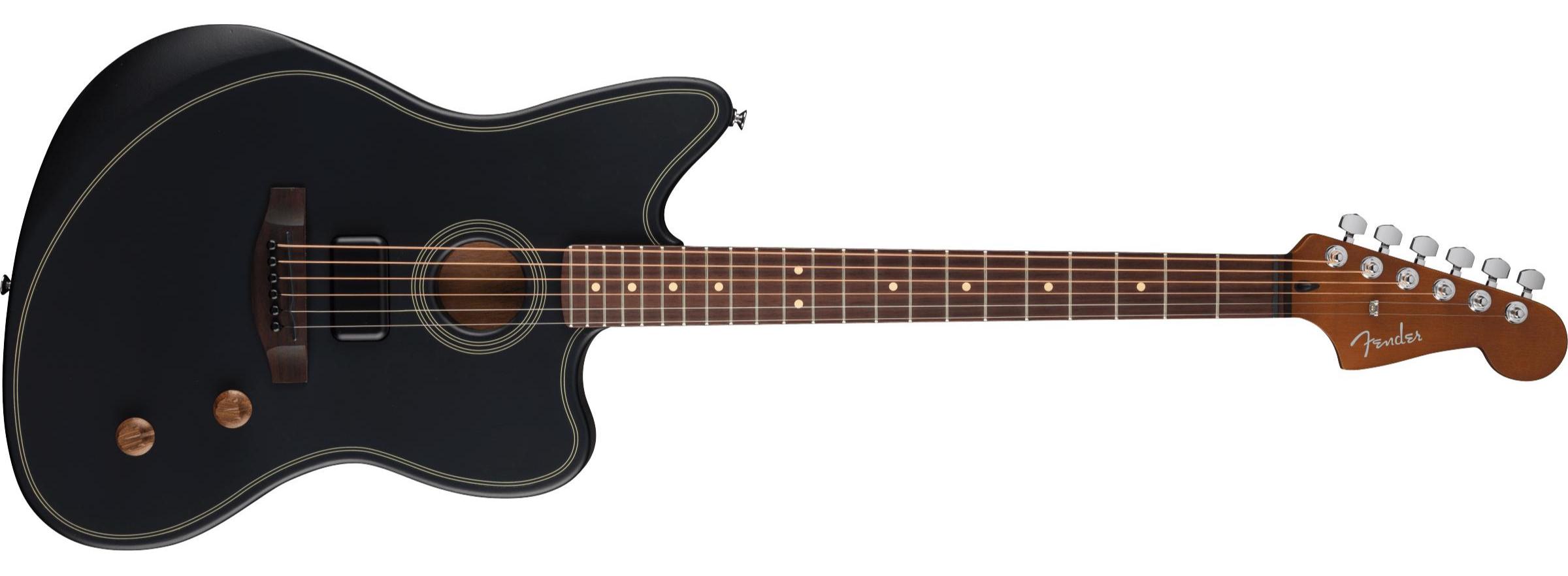 Folk gitaar Fender Acoustasonic Standard Jazzmaster (RW) - Black