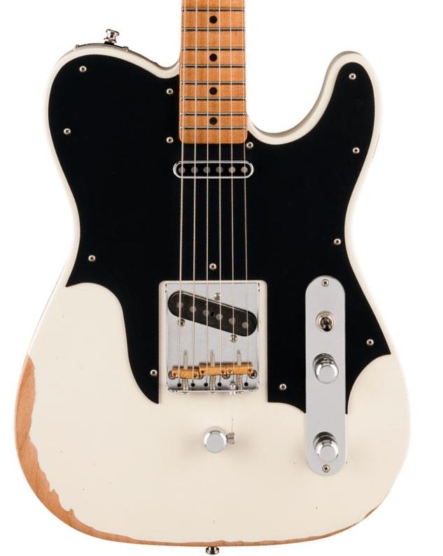 Televorm elektrische gitaar Fender John Osborne Telecaster - Road Worn Olympic White