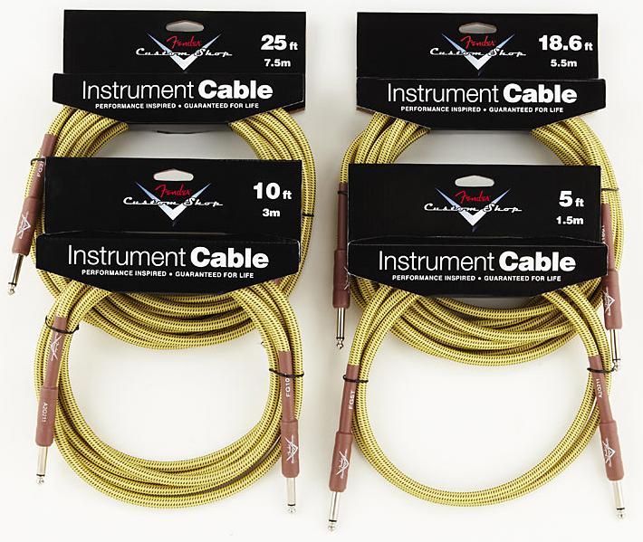 Fender Custom Shop Instrument Cable Droit/droit 15ft 4.5m Tweed - Kabel - Variation 1