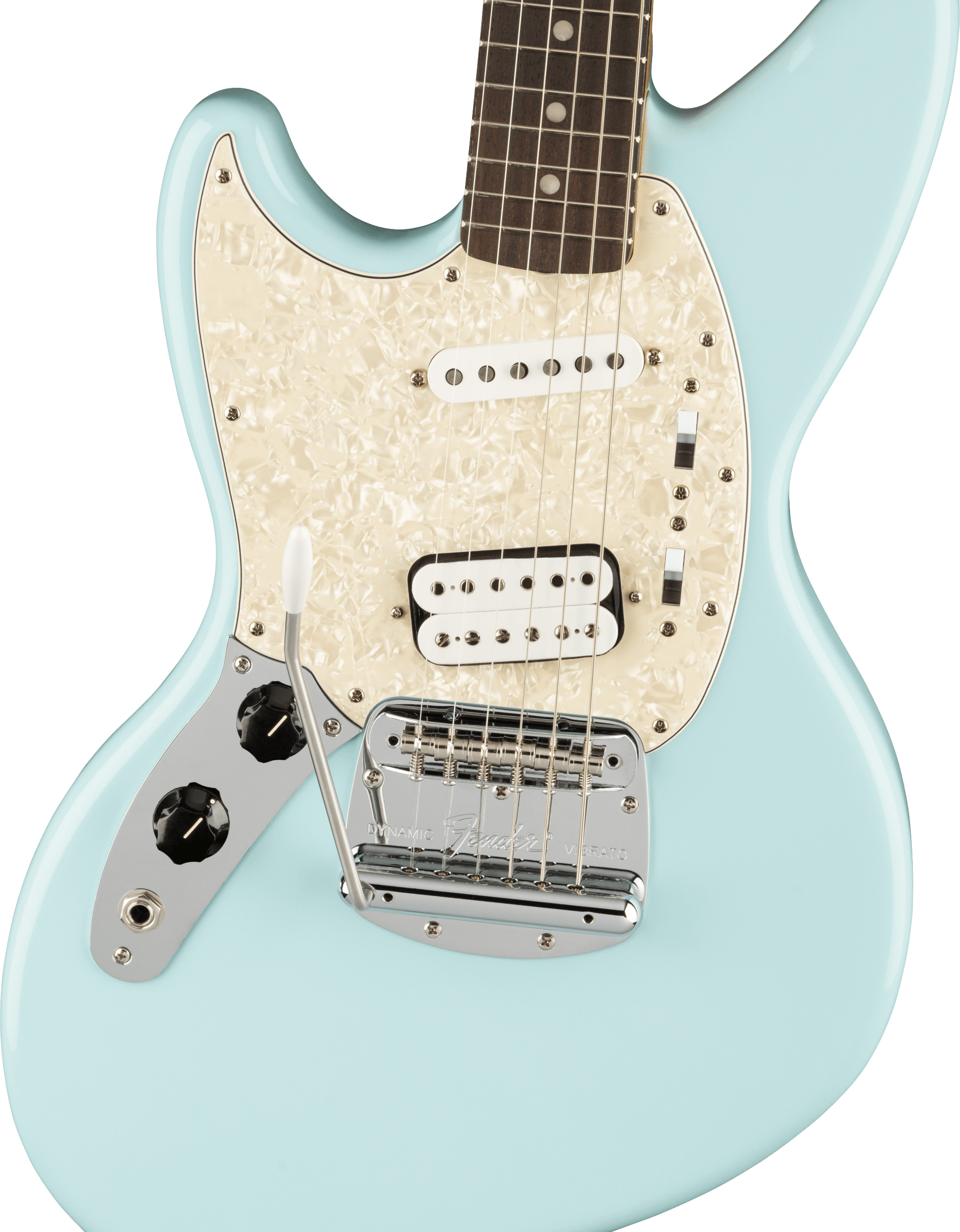 Fender Jag-stang Kurt Cobain Artist Gaucher Hs Trem Rw - Sonic Blue - Linkshandige elektrische gitaar - Variation 2
