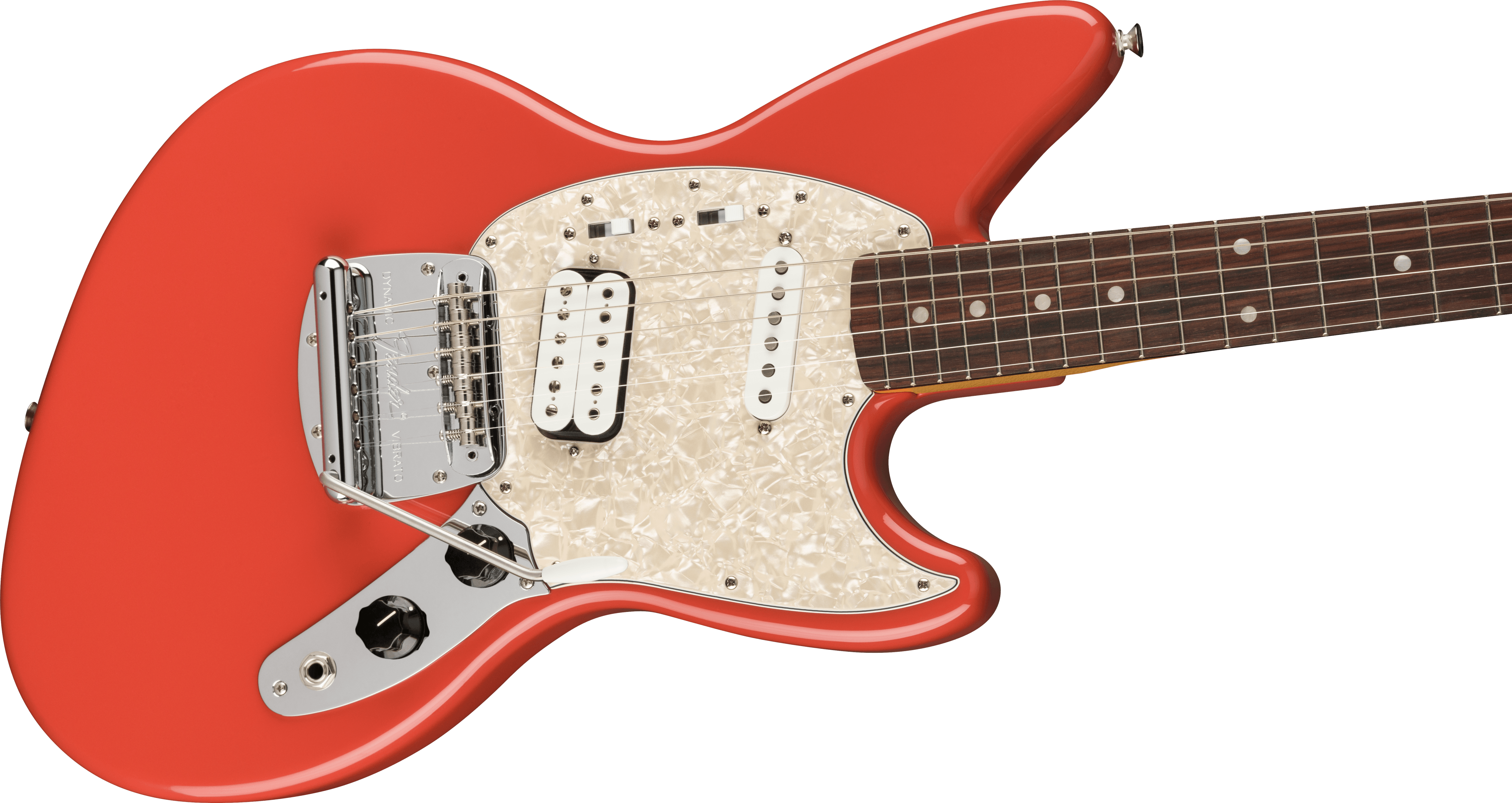Fender Jag-stang Kurt Cobain Artist Hs Trem Rw - Fiesta Red - Retro-rock elektrische gitaar - Variation 3