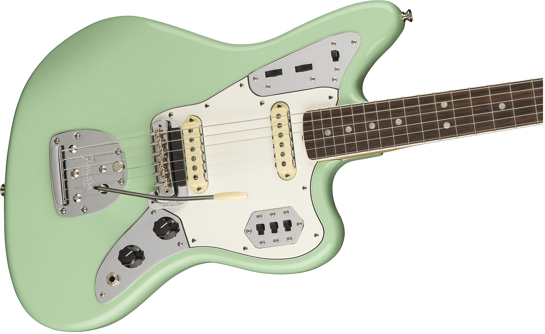 Fender Jaguar '60s American Original Usa Ss Rw - Surf Green - Retro-rock elektrische gitaar - Variation 2