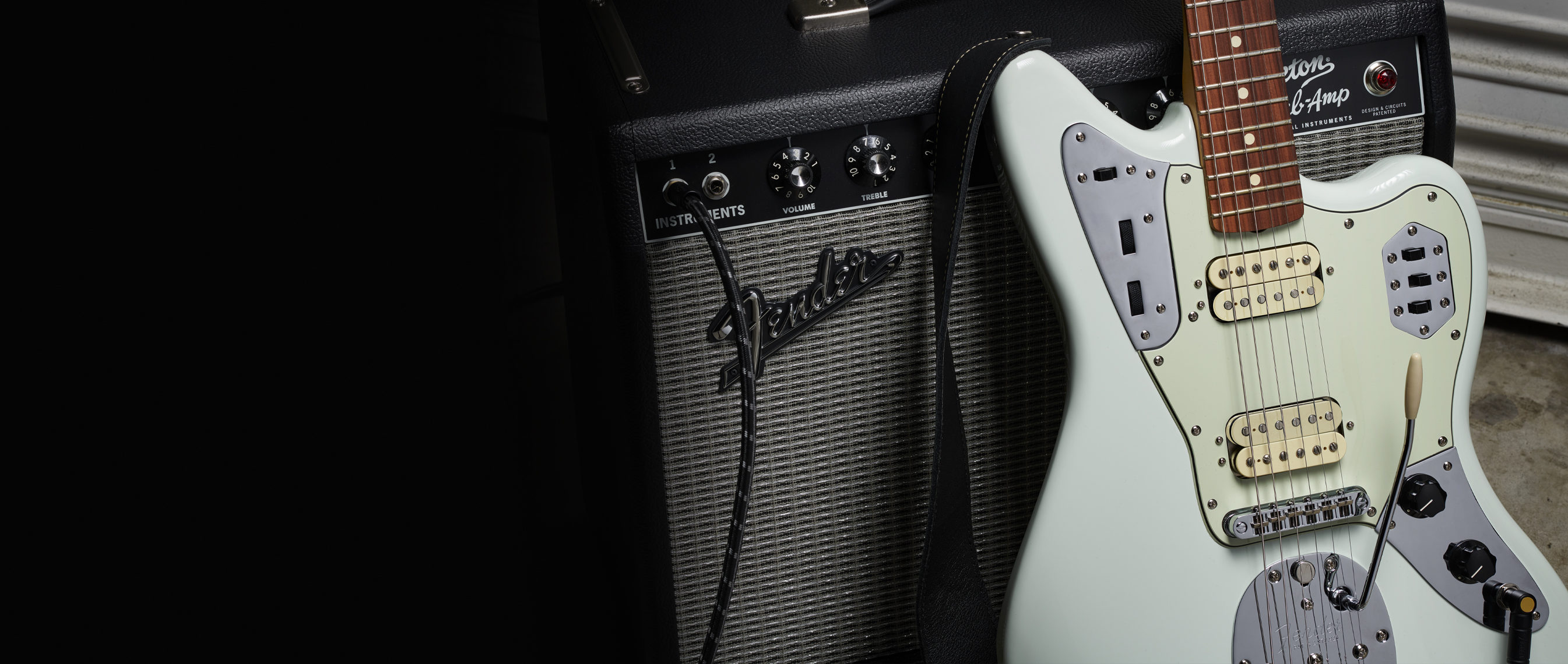Fender Jaguar 60s Vintera Modified Hh Mex Pf - Sonic Blue - Retro-rock elektrische gitaar - Variation 4