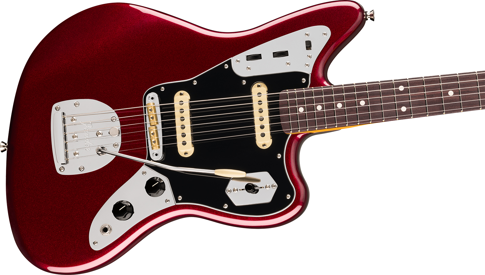 Fender Jaguar American Pro. Usa Shsc 2s Trem Rw - Oxblood - Retro-rock elektrische gitaar - Variation 2