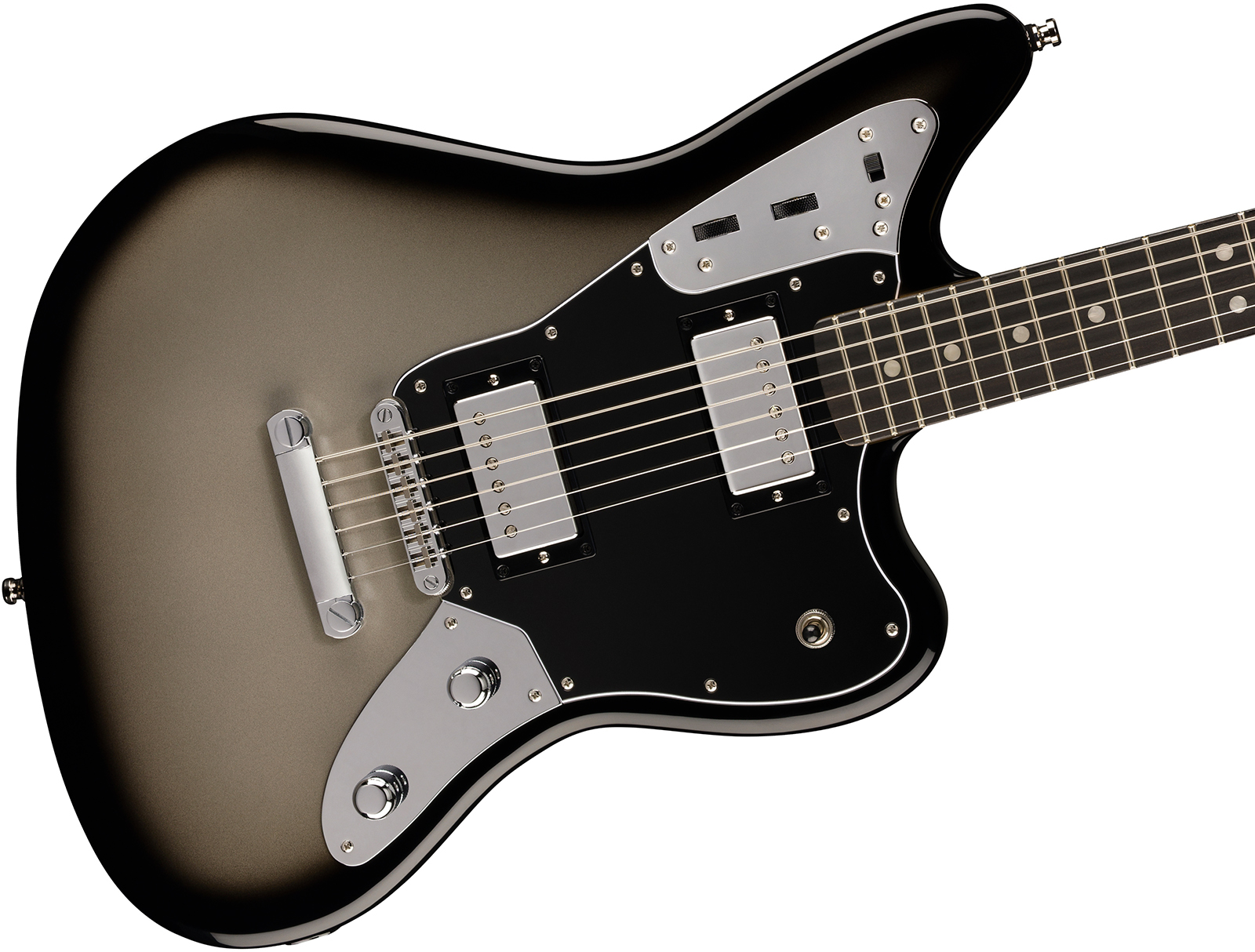 Fender Jaguar Baritone Player Fusion Ltd 2h Ht Eb - Silverburst - Bariton elektrische gitaar - Variation 2