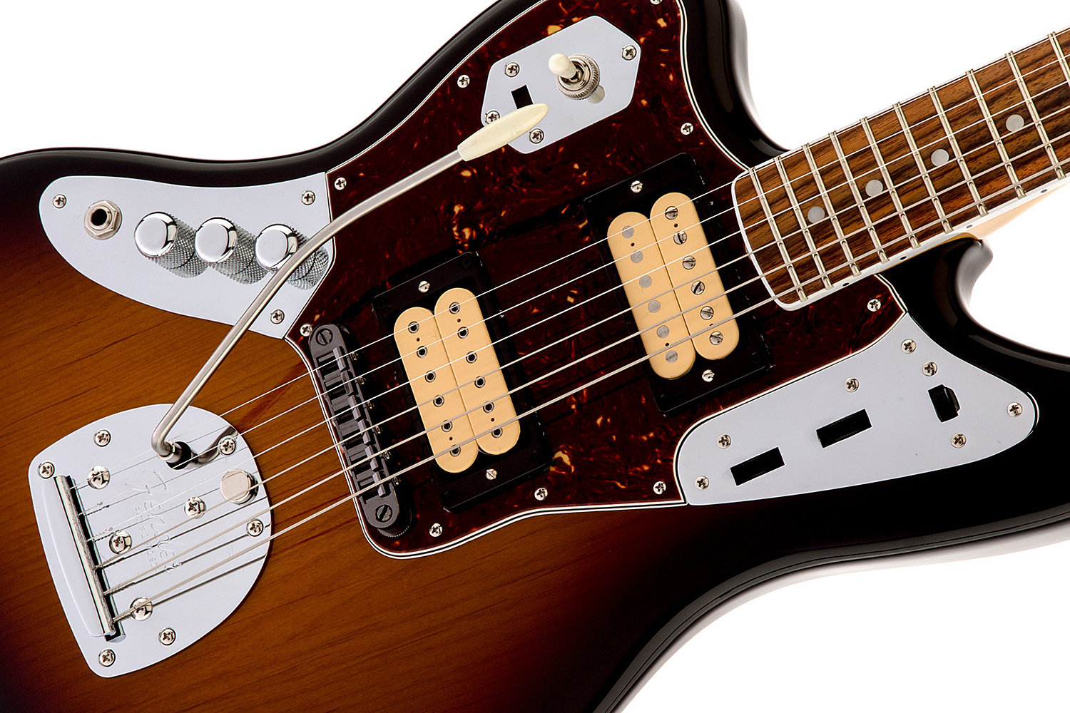 Fender Kurt Cobain Jaguar Lh Gaucher Mex Hh Trem Rw - 3-color Sunburst - Linkshandige elektrische gitaar - Variation 3