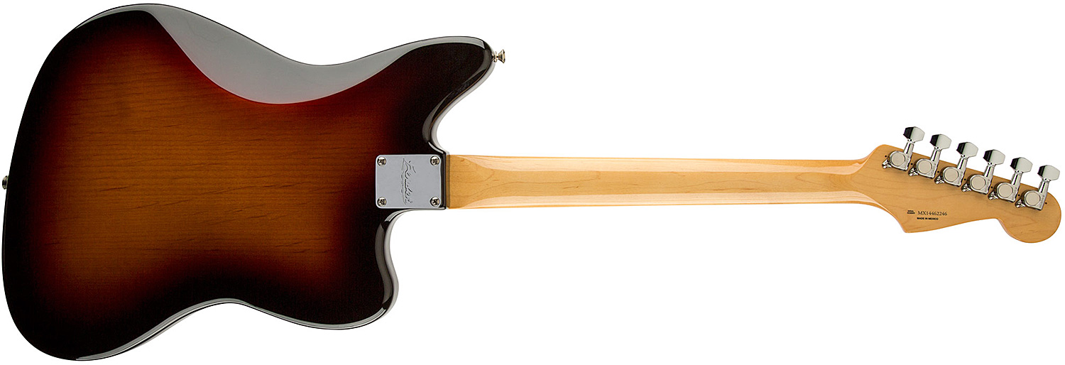Fender Kurt Cobain Jaguar Lh Gaucher Mex Hh Trem Rw - 3-color Sunburst - Linkshandige elektrische gitaar - Variation 1