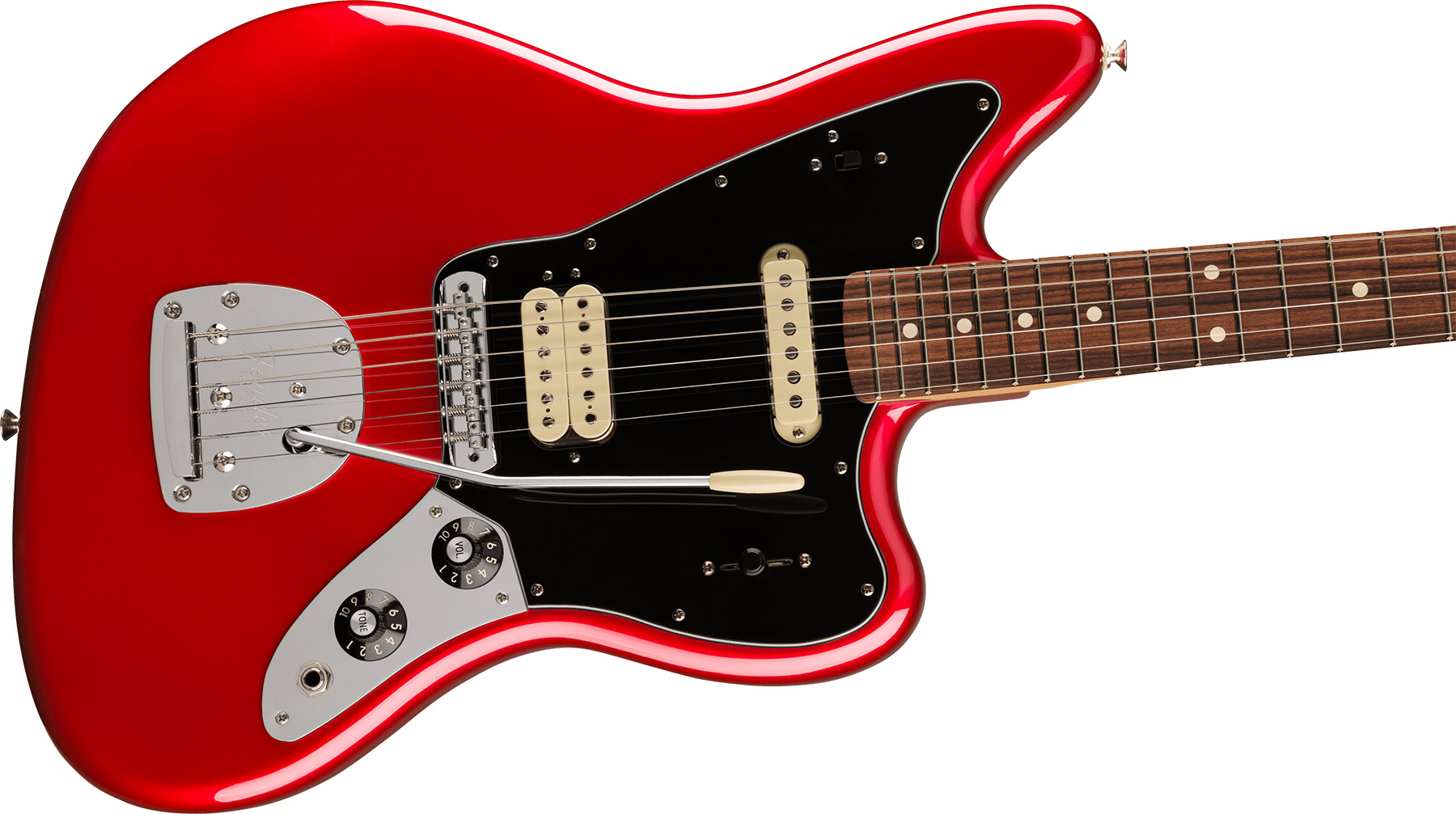 Fender Jaguar Player Mex 2023 Hs Trem Pf - Candy Apple Red - Retro-rock elektrische gitaar - Variation 2