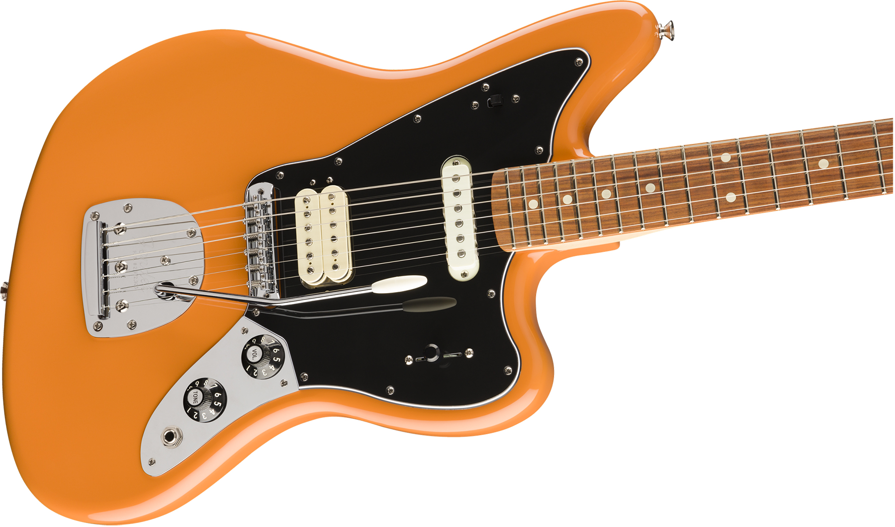 Fender Jaguar Player Mex Hs Pf - Capri Orange - Retro-rock elektrische gitaar - Variation 2