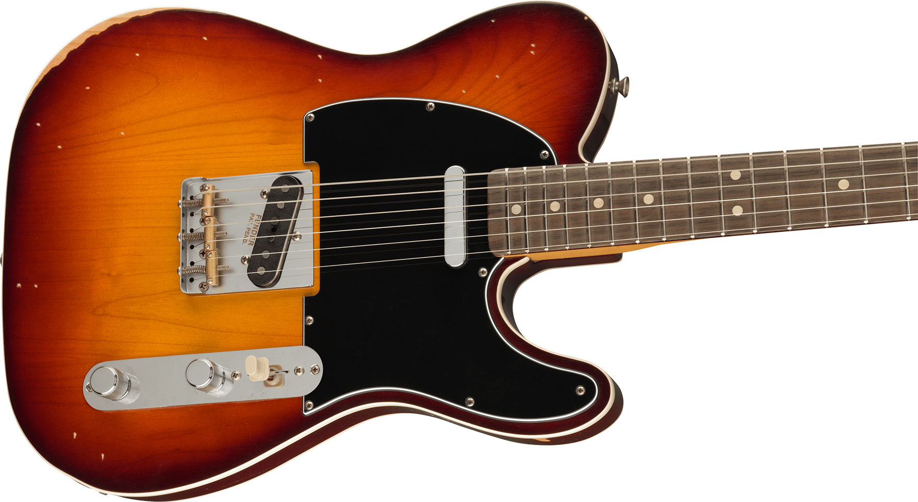 Fender Jason Isbell Tele Custom Signature Rw +housse - Road Worn 3-color Chocolate Burst - Televorm elektrische gitaar - Variation 2