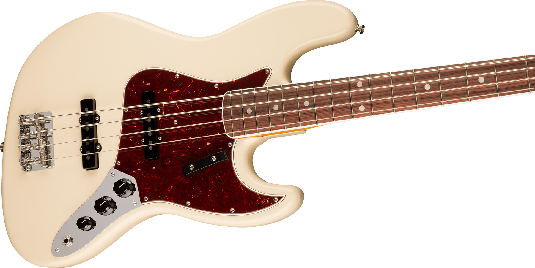 Fender Jazz Bass 1966 American Vintage Ii Usa Rw - Olympic White - Solid body elektrische bas - Variation 2