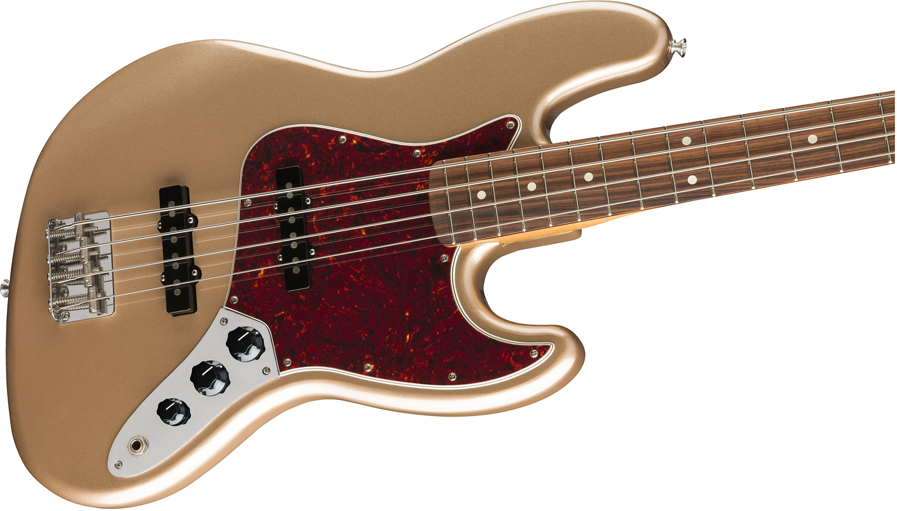 Fender Jazz Bass 60s Vintera Vintage Mex Pf - Firemist Gold - Solid body elektrische bas - Variation 2
