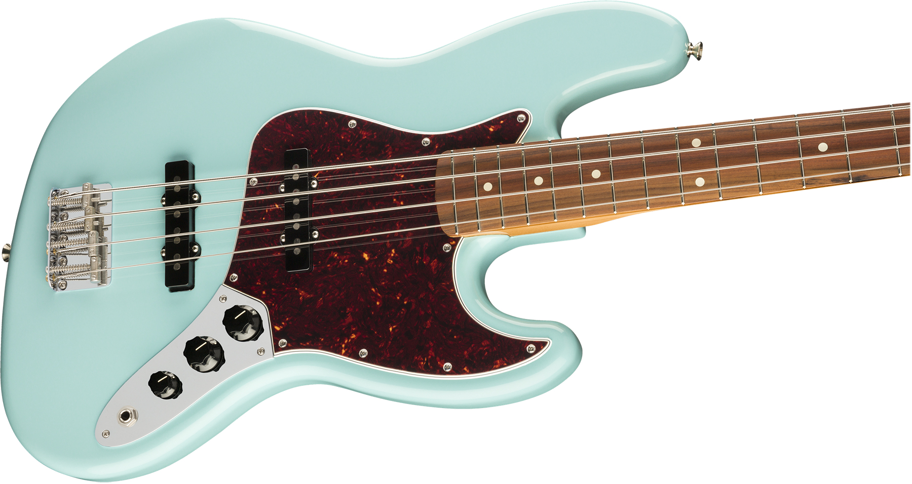 Fender Jazz Bass 60s Vintera Vintage Mex Pf - Daphne Blue - Solid body elektrische bas - Variation 2