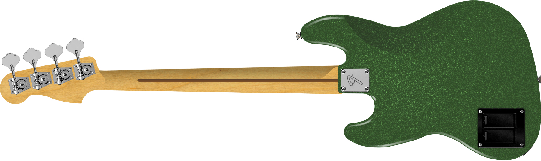 Fender Jazz Bass Active Player Ii Modified Mex Rw - Harvest Green Metallic - Solid body elektrische bas - Variation 1