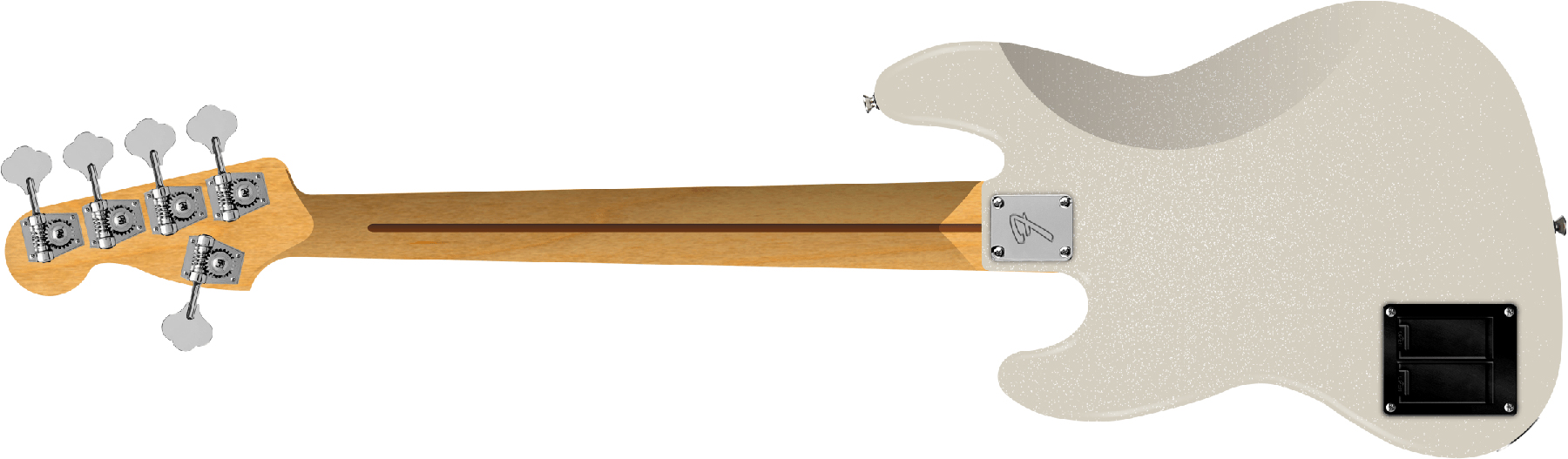 Fender Jazz Bass Active V Player Ii Modified Mex 5c Mn - Olympic Pearl - Solid body elektrische bas - Variation 1