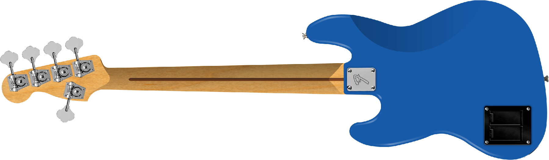 Fender Jazz Bass Active V Player Ii Modified Mex 5c Rw - Electric Blue - Solid body elektrische bas - Variation 1