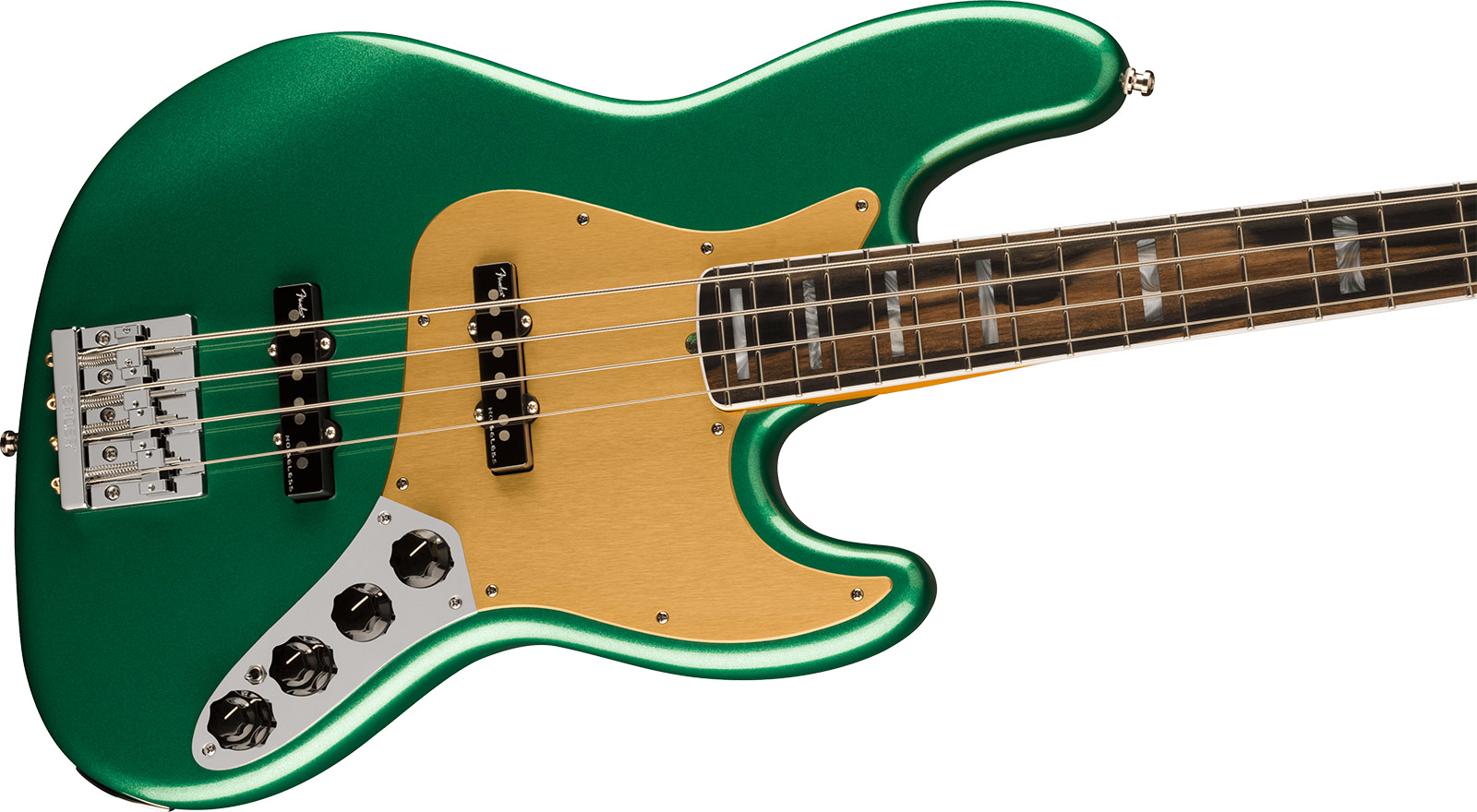 Fender Jazz Bass American Ultra Ltd Usa Active Eb - Mystic Pine Green - Solid body elektrische bas - Variation 2