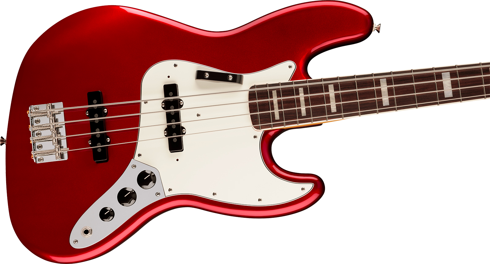 Fender Jazz Bass Early 70s Vintera 3 Mex Rw - Candy Apple Red - Solid body elektrische bas - Variation 2