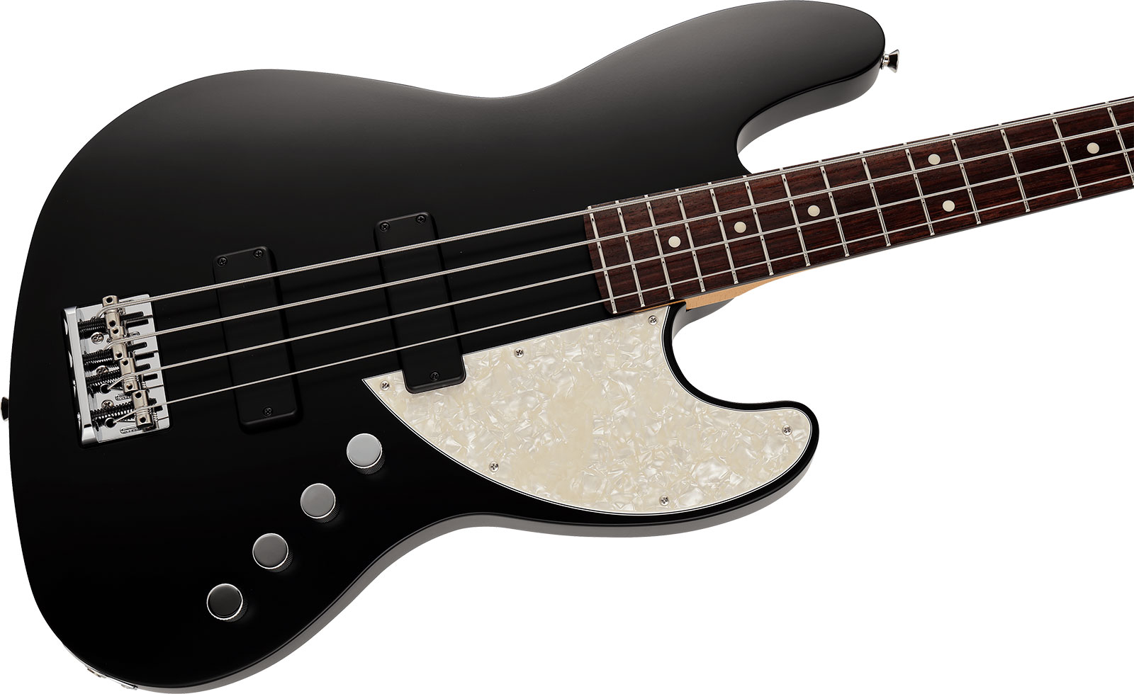 Fender Jazz Bass Elemental Mij Jap Active Rw - Stone Black - Solid body elektrische bas - Variation 2