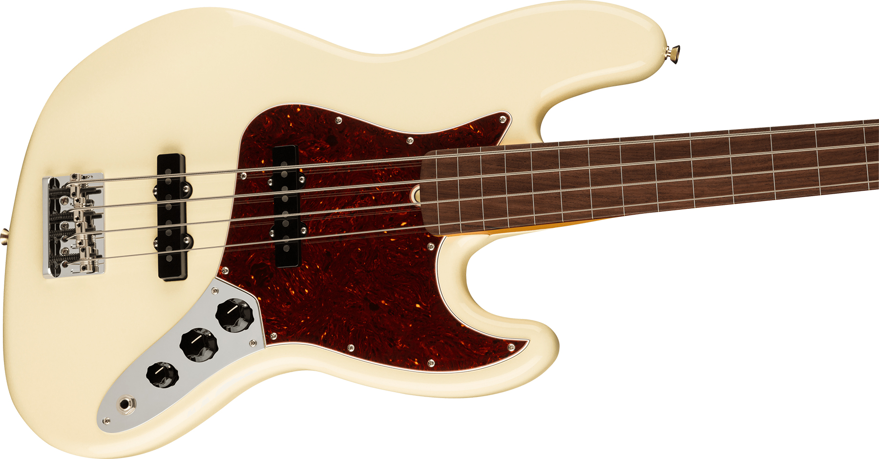 Fender Jazz Bass Fretless American Professional Ii Usa Rw - Olympic White - Solid body elektrische bas - Variation 2