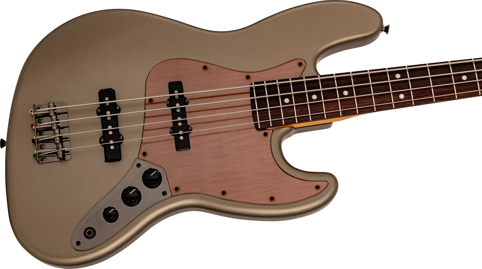 Fender Jazz Bass Hybrid Ii Mij Ltd Jap Rw - Matte Champagne Mirage - Solid body elektrische bas - Variation 2