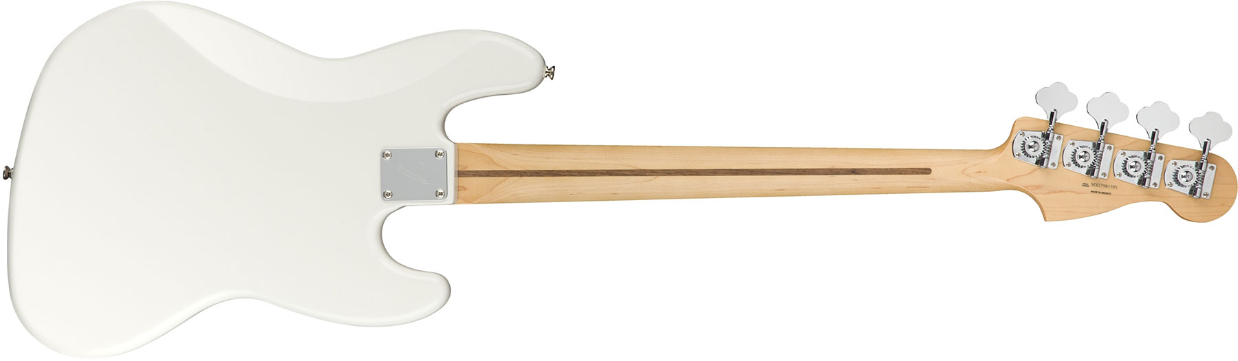 Fender Jazz Bass Player Lh Gaucher Mex Mn - Polar White - Solid body elektrische bas - Variation 1