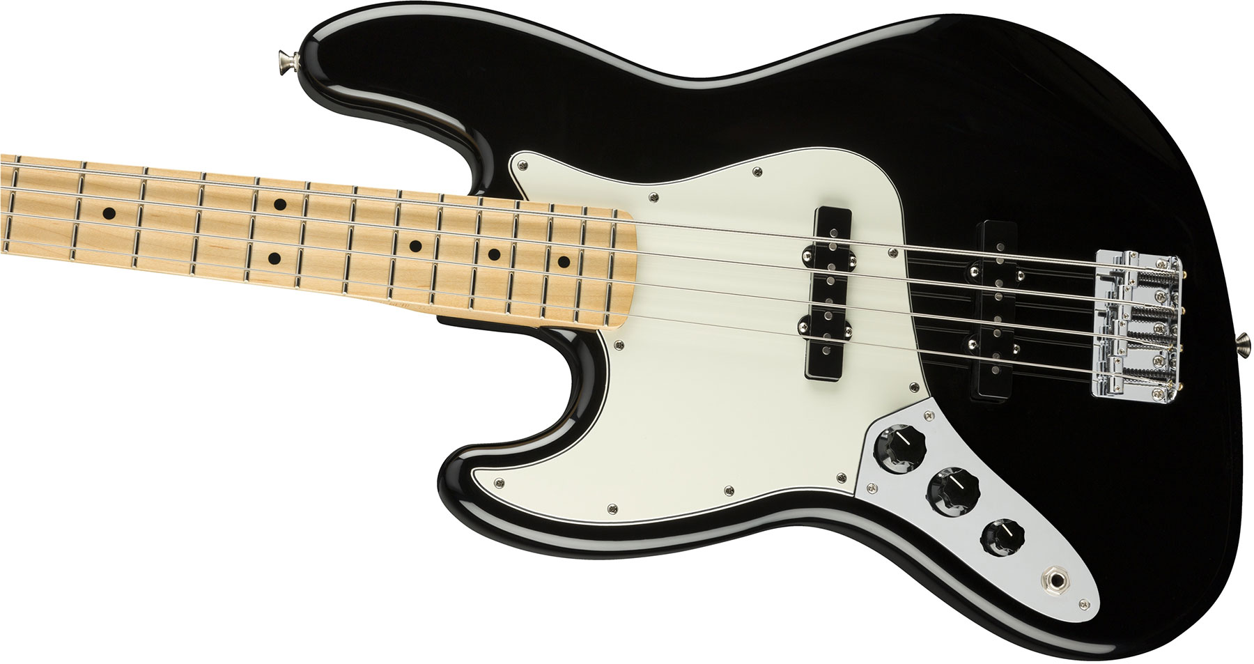 Fender Jazz Bass Player Lh Gaucher Mex Mn - Black - Solid body elektrische bas - Variation 2