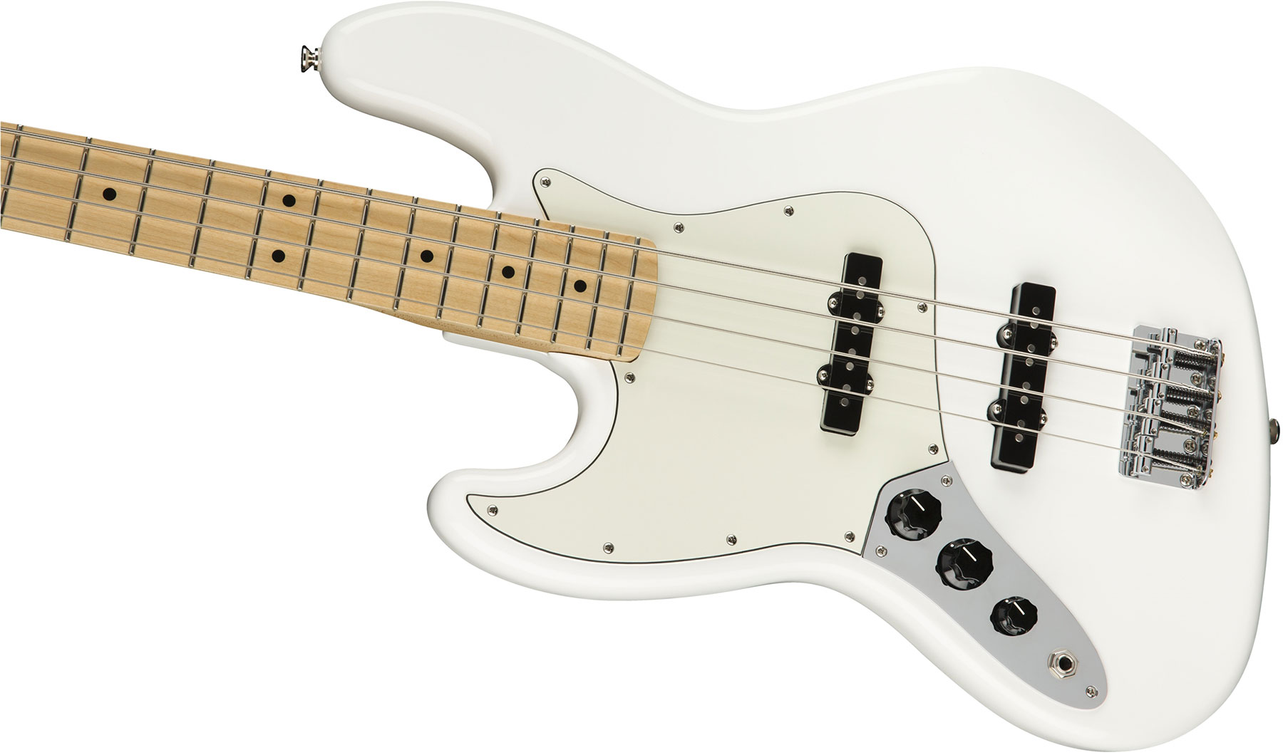 Fender Jazz Bass Player Lh Gaucher Mex Mn - Polar White - Solid body elektrische bas - Variation 2