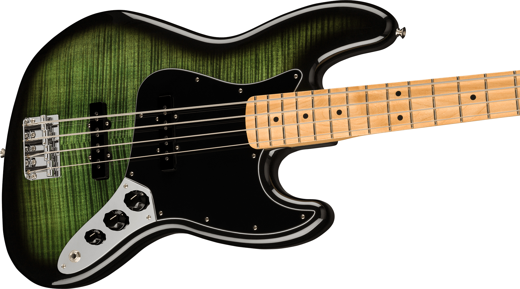 Fender Jazz Bass Player Plus Top Mex Mn - Green Burst - Solid body elektrische bas - Variation 2