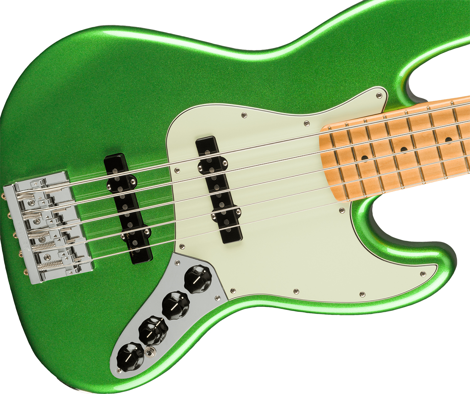Fender Jazz Bass Player Plus V Mex 5c Active Mn - Cosmic Jade - Solid body elektrische bas - Variation 2
