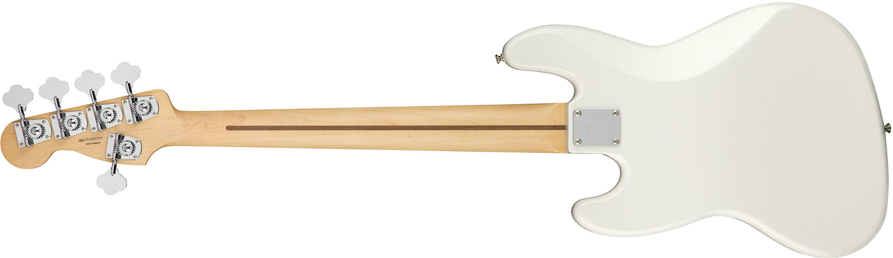 Fender Jazz Bass Player V 5-cordes Mex Pf - Polar White - Solid body elektrische bas - Variation 1