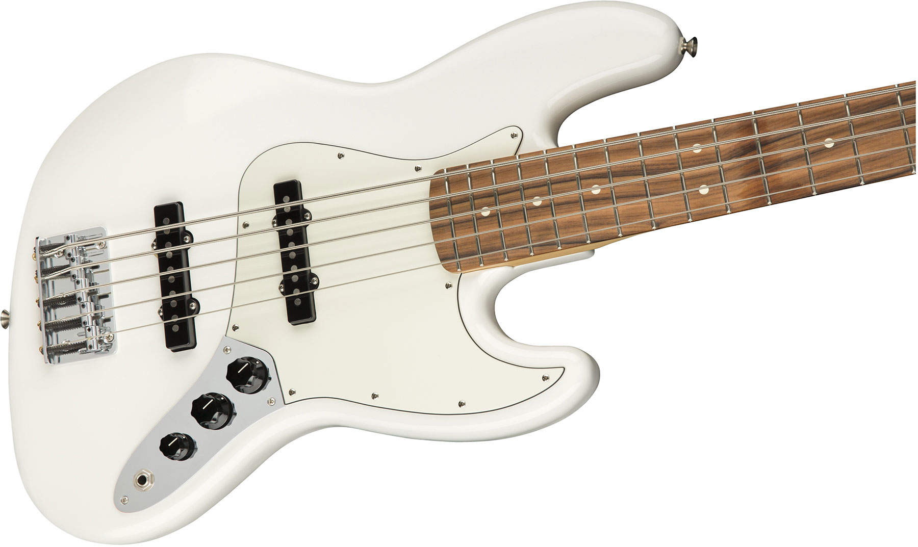 Fender Jazz Bass Player V 5-cordes Mex Pf - Polar White - Solid body elektrische bas - Variation 2